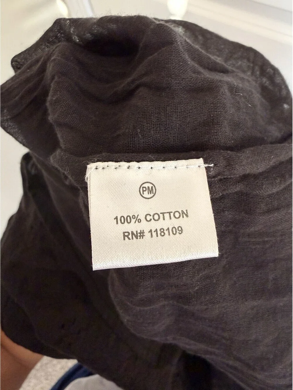 Black Cotton Tiered Peasant Maxi Skirt Size PM Boho Eyelet Cottagecore Romantic